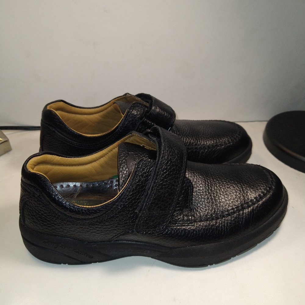 Dr Comfort Scott 9210 Black Leather Diabetic Orthopedic Shoes Men's sz 9M.